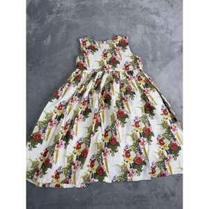 ModCloth Palava Tropical Linen Dress Girls Size 7/8 Years White